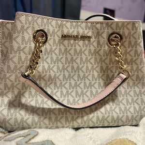 Michael Kors Cream and Gold Women's Bag